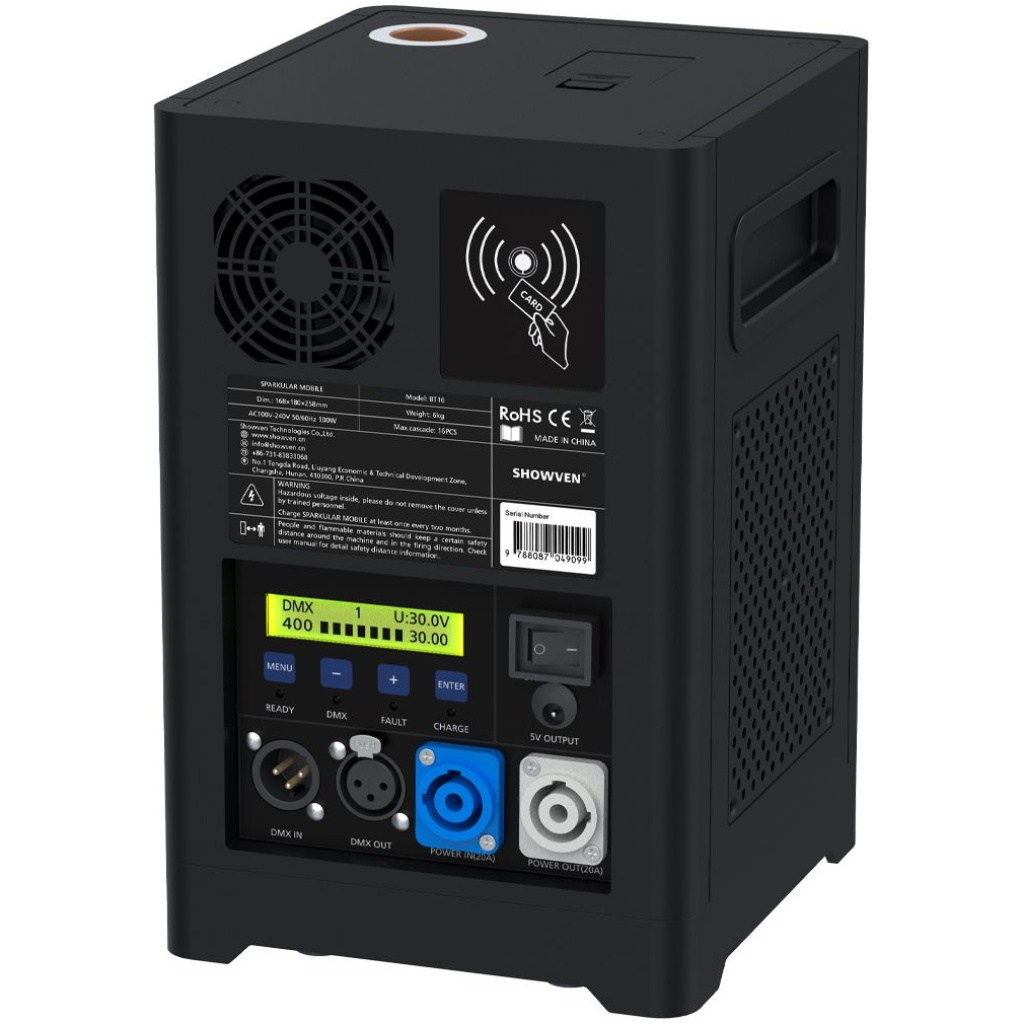 Showven Sparkular Mobile Black Rear Angle View Left Showven Sparkular Mobile Black Rear Angle View Left