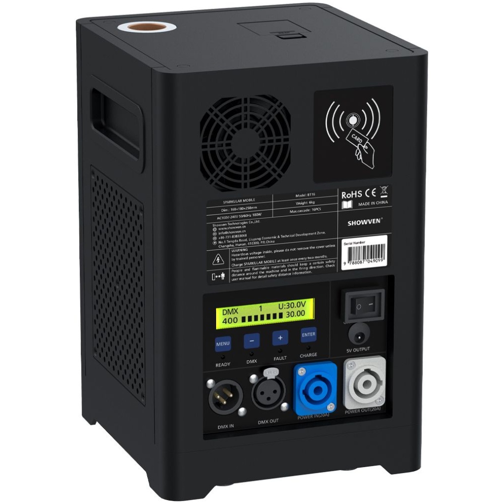 Showven Sparkular Mobile Black Rear Angle View Right Showven Sparkular Mobile Black Rear Angle View Right