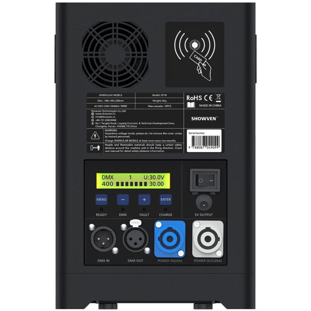 Showven Sparkular Mobile Black Rear View Showven Sparkular Mobile Black Rear View