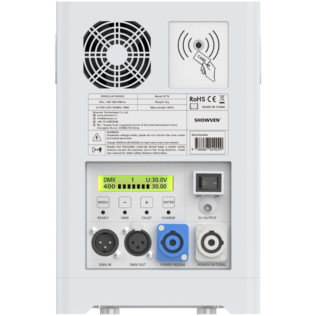 Showven Sparkular Mobile White Rear View Showven Sparkular Mobile White Rear View